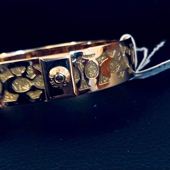 NWT Authentic Coach Gold Goldstone Bangle Bracelet - Picture 7 of 15